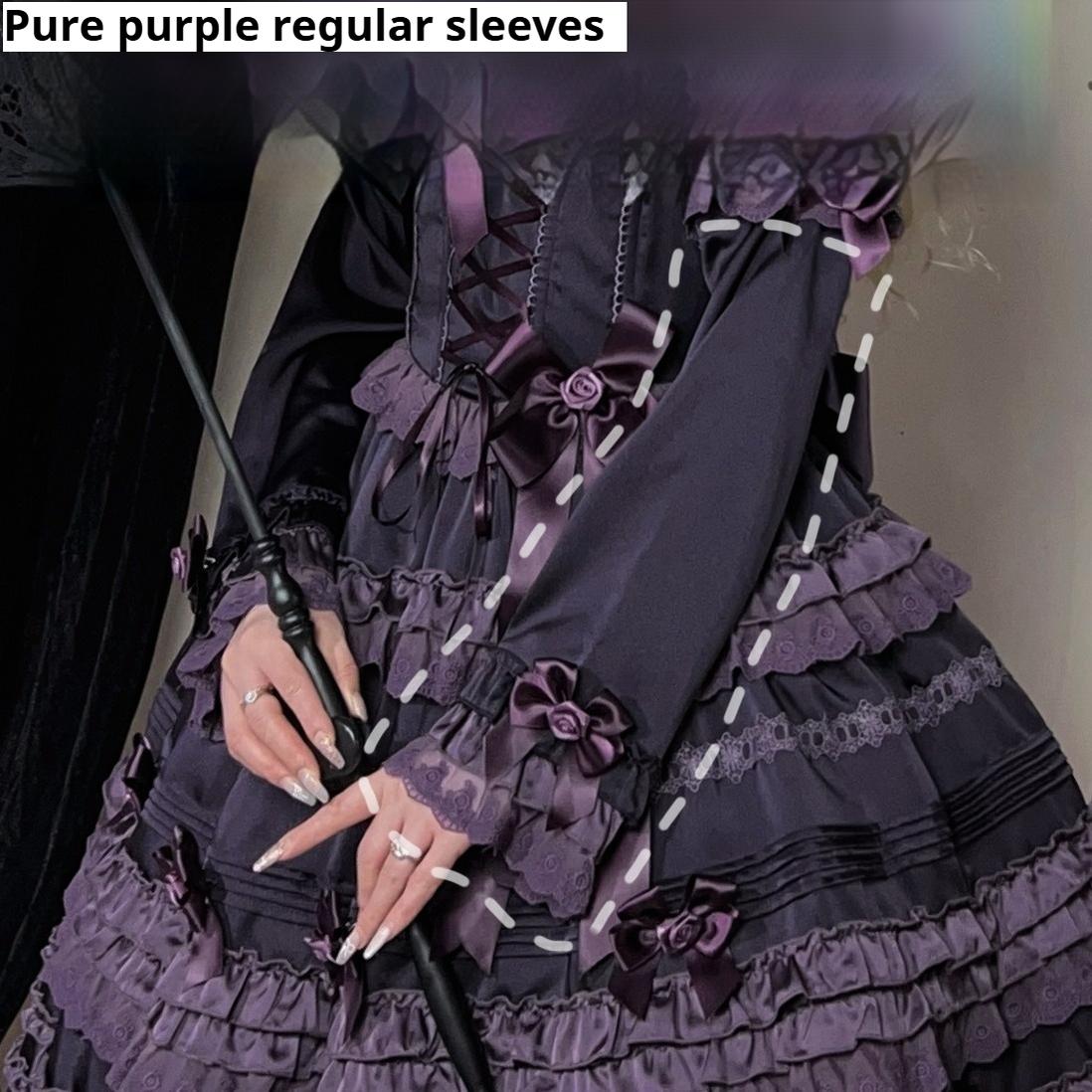 Stacked Black Currant - Gothic Lolita OP Dress, Detachable Skirt Hem - Image 27