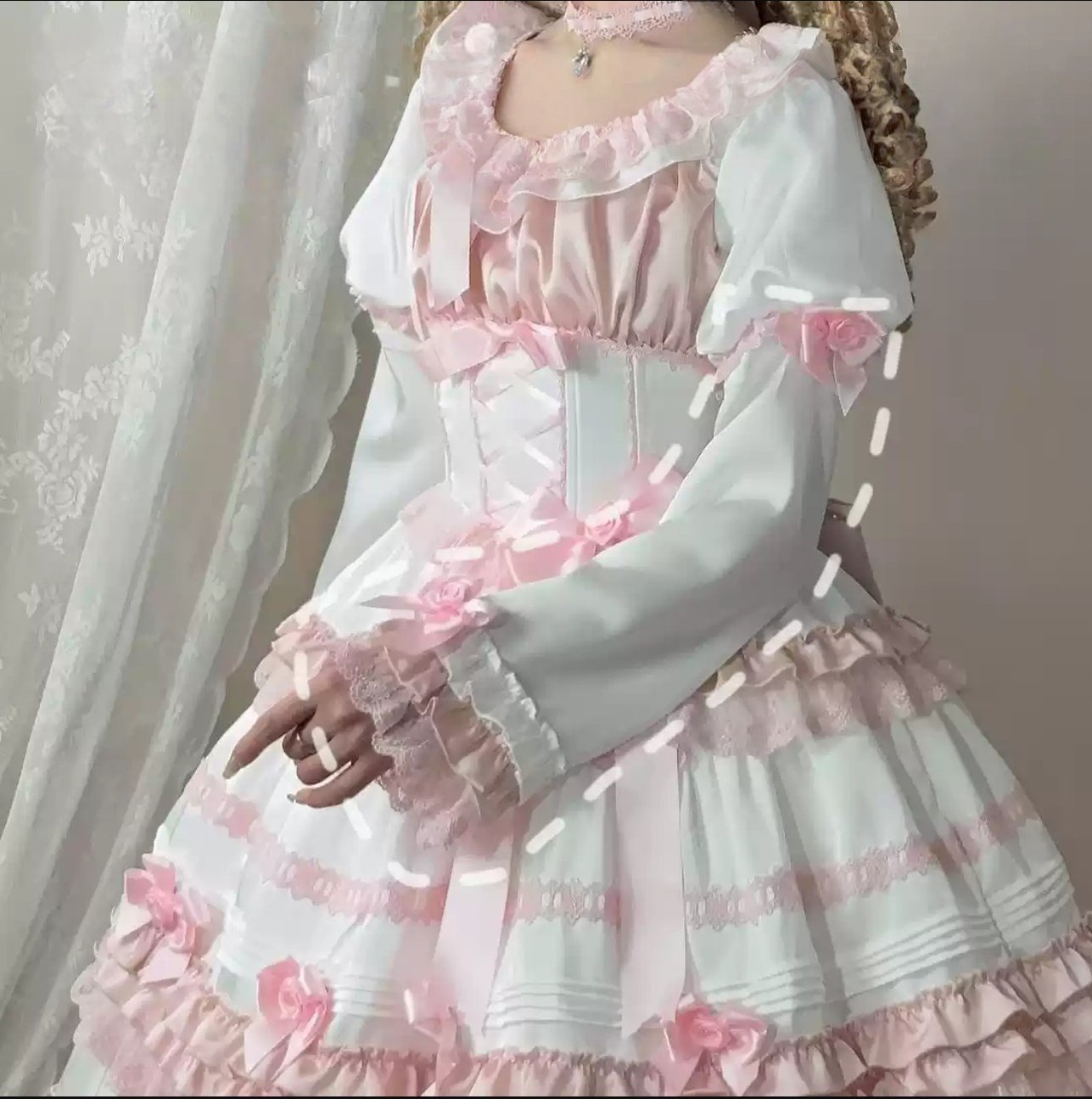 Stacked Black Currant - Gothic Lolita OP Dress, Detachable Skirt Hem - Image 41