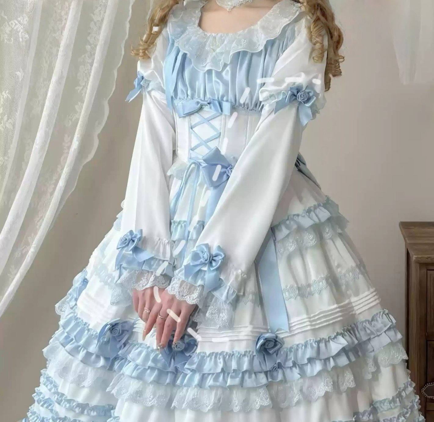 Stacked Black Currant - Gothic Lolita OP Dress, Detachable Skirt Hem - Image 39