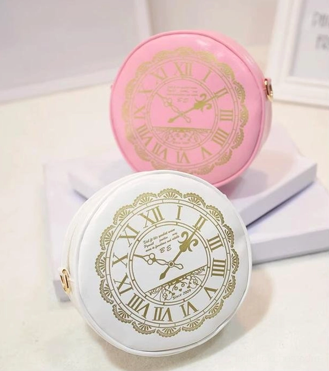 Alice Clock lolita shoulder bag classic round box shape vintage aesthetic detail shot
