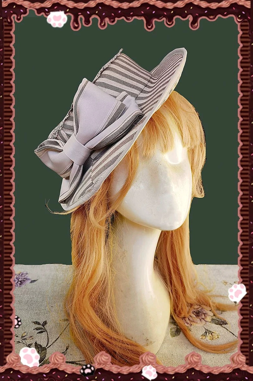 Apricot-colored structured blouse only option with puff sleeves and lace-ruffled cuffs available separately for vintage peppy sailor Lolita coordinate, shown without brooch