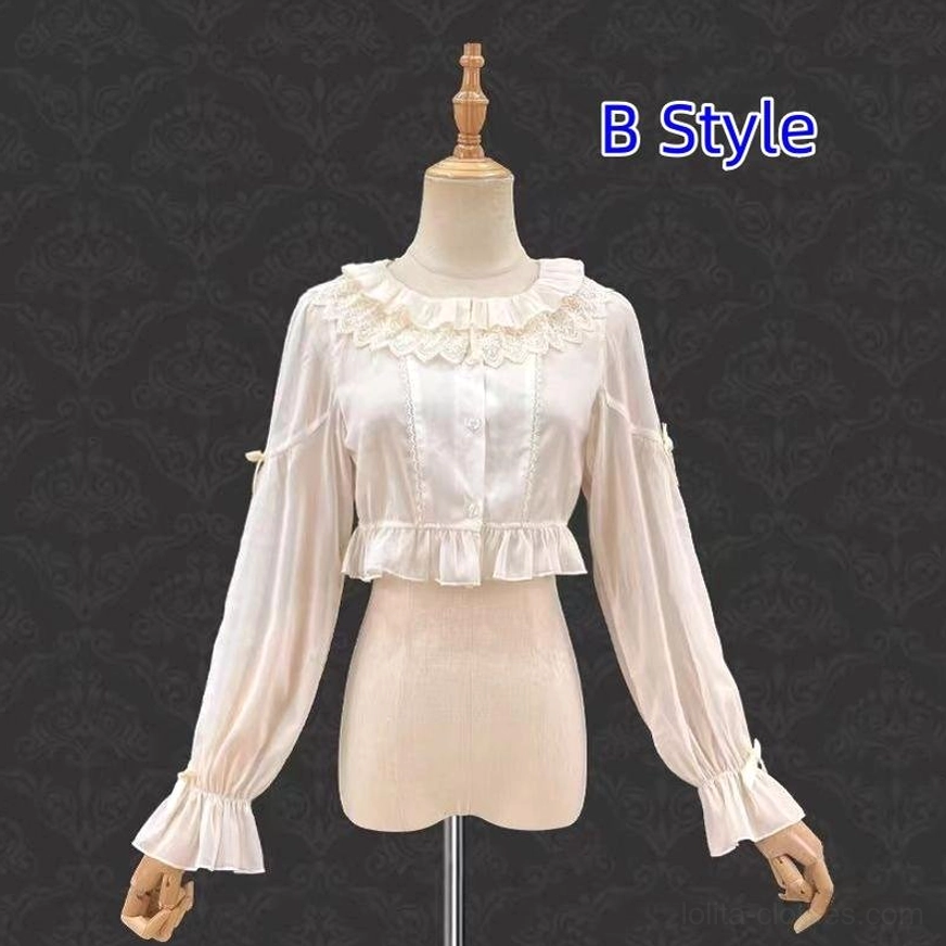 B-style Lolita cardigan hybrid design innerwear outerwear transition piece lace detail modern lolita fashion evolution