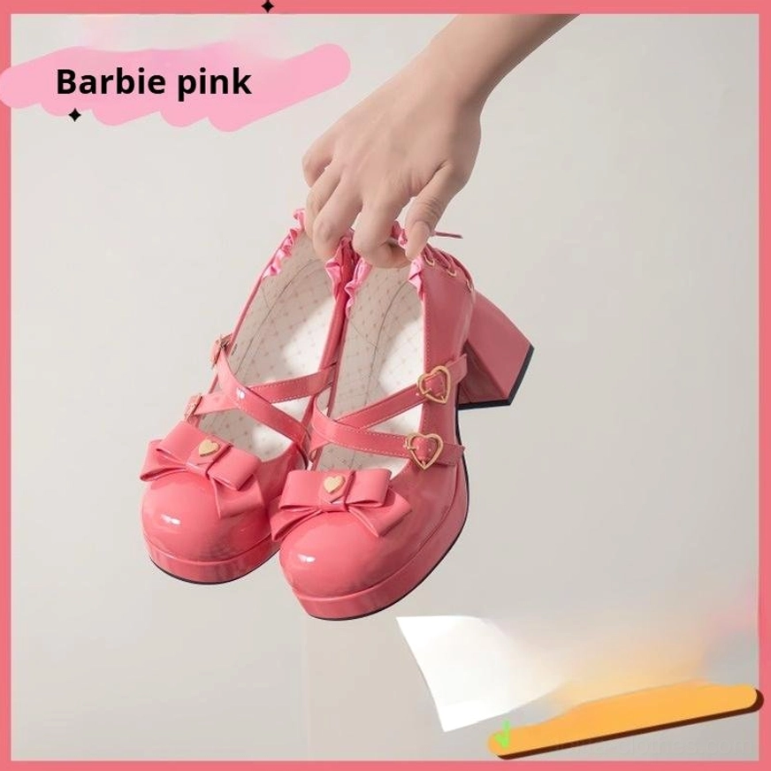 barbie-pink-glossy-high-gloss-sweet-lolita-high-heel-shoes-prominent-front-bow-cross-heart-buckle-straps-platform