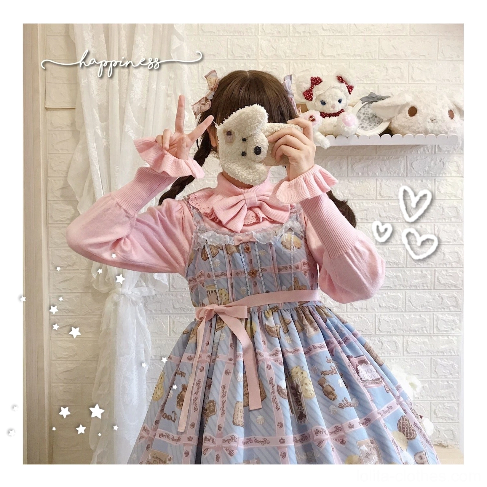 Basolan wool material quality detail premium knit fiber construction lolita sweater close-up