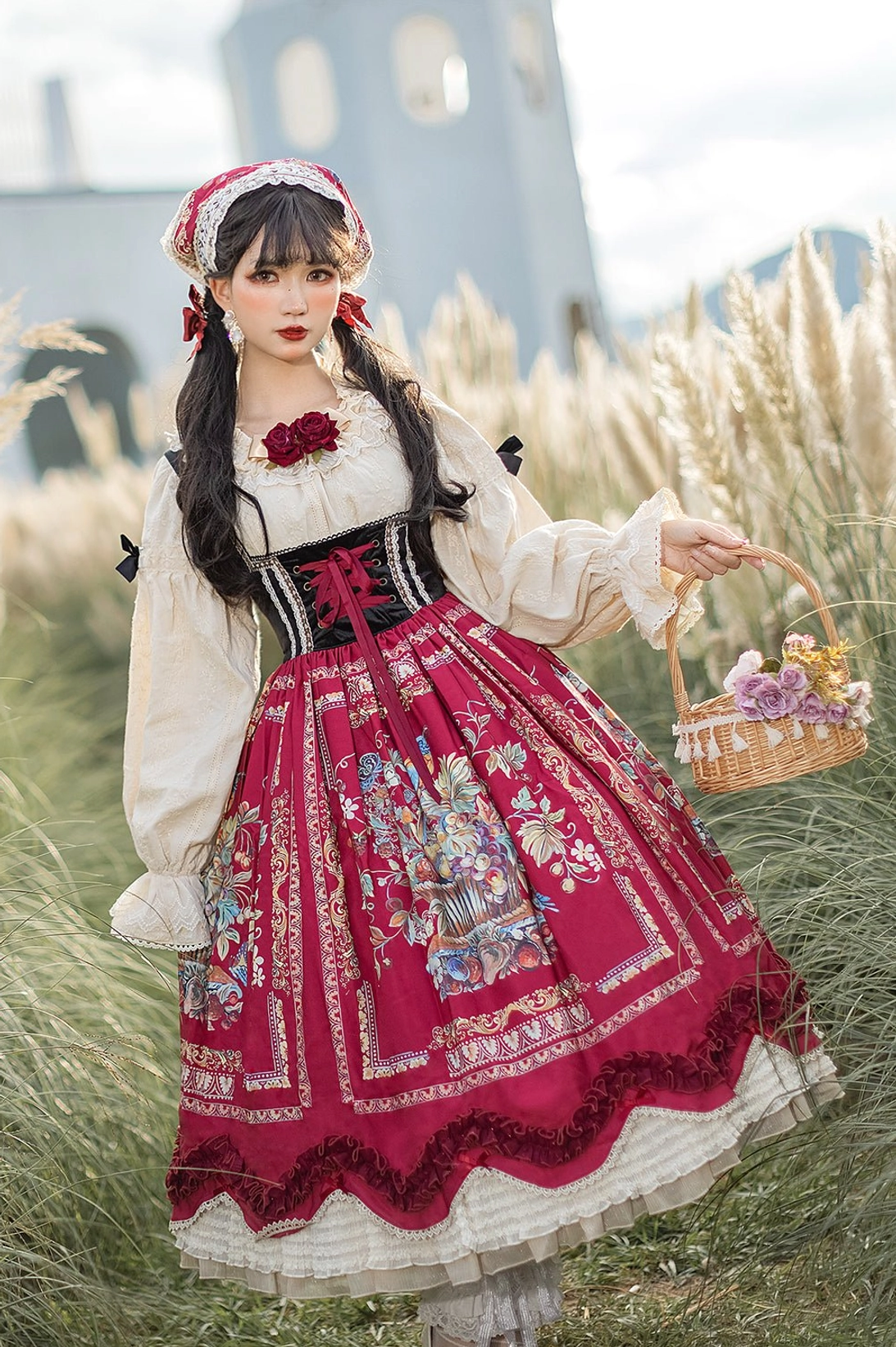 Bavarian Lolita JSK footwear suggestions Mary Jane shoes boots brown cream tones