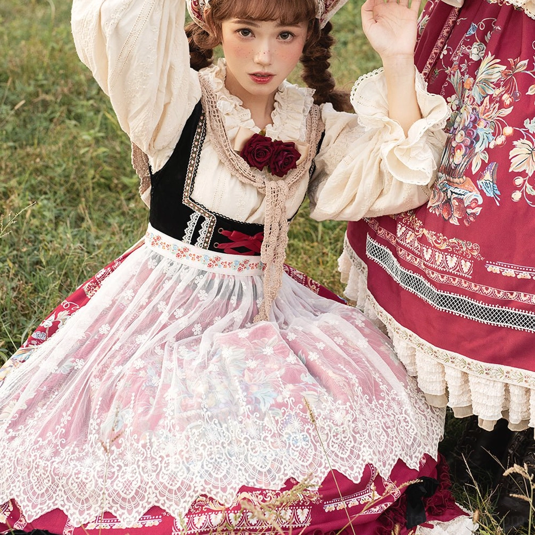 Bavarian Lolita JSK twill cotton lining interior fabric composition quality view