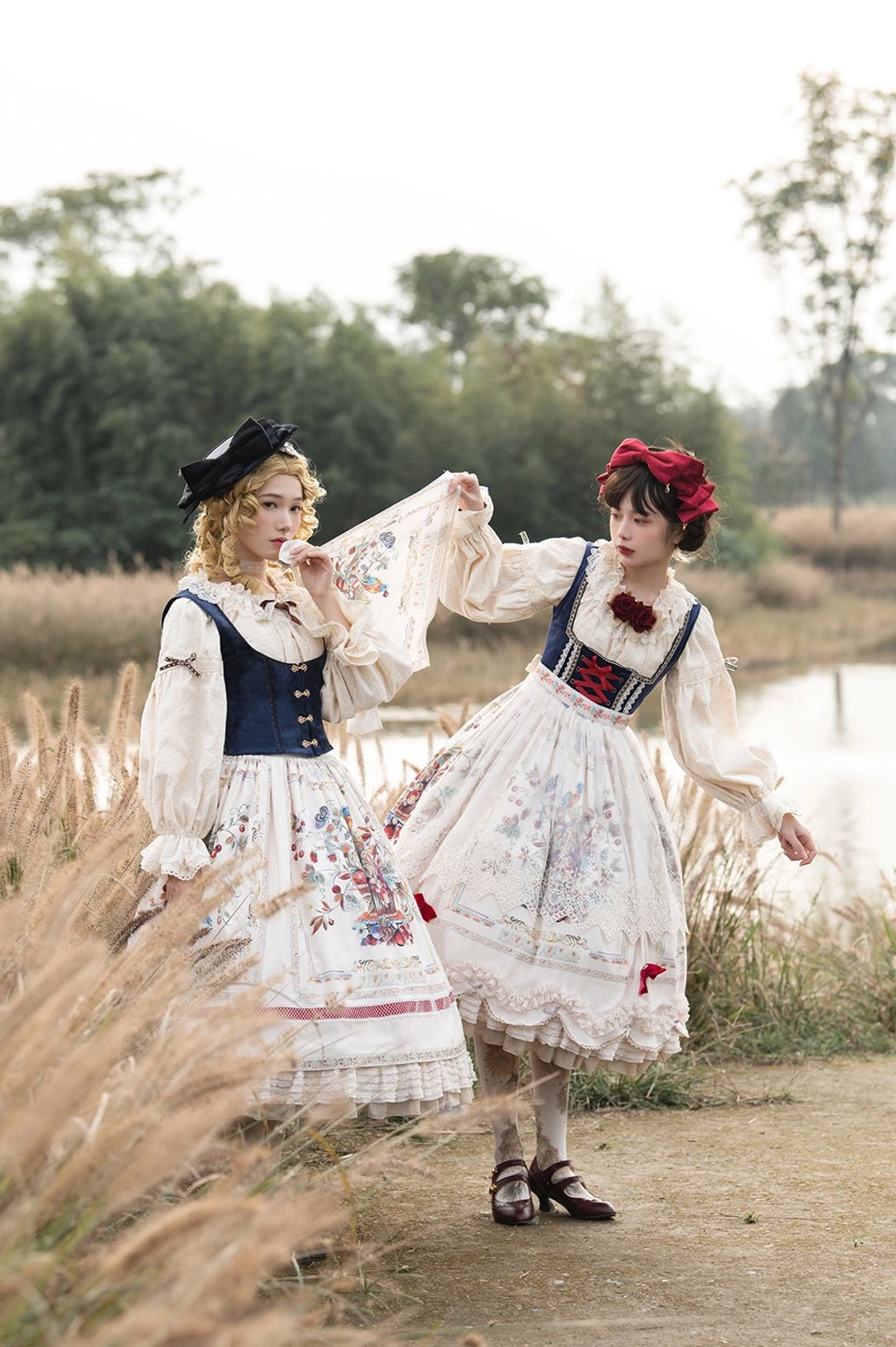 Bavarian Lolita JSK size chart measurements centimeters inches bust waist length