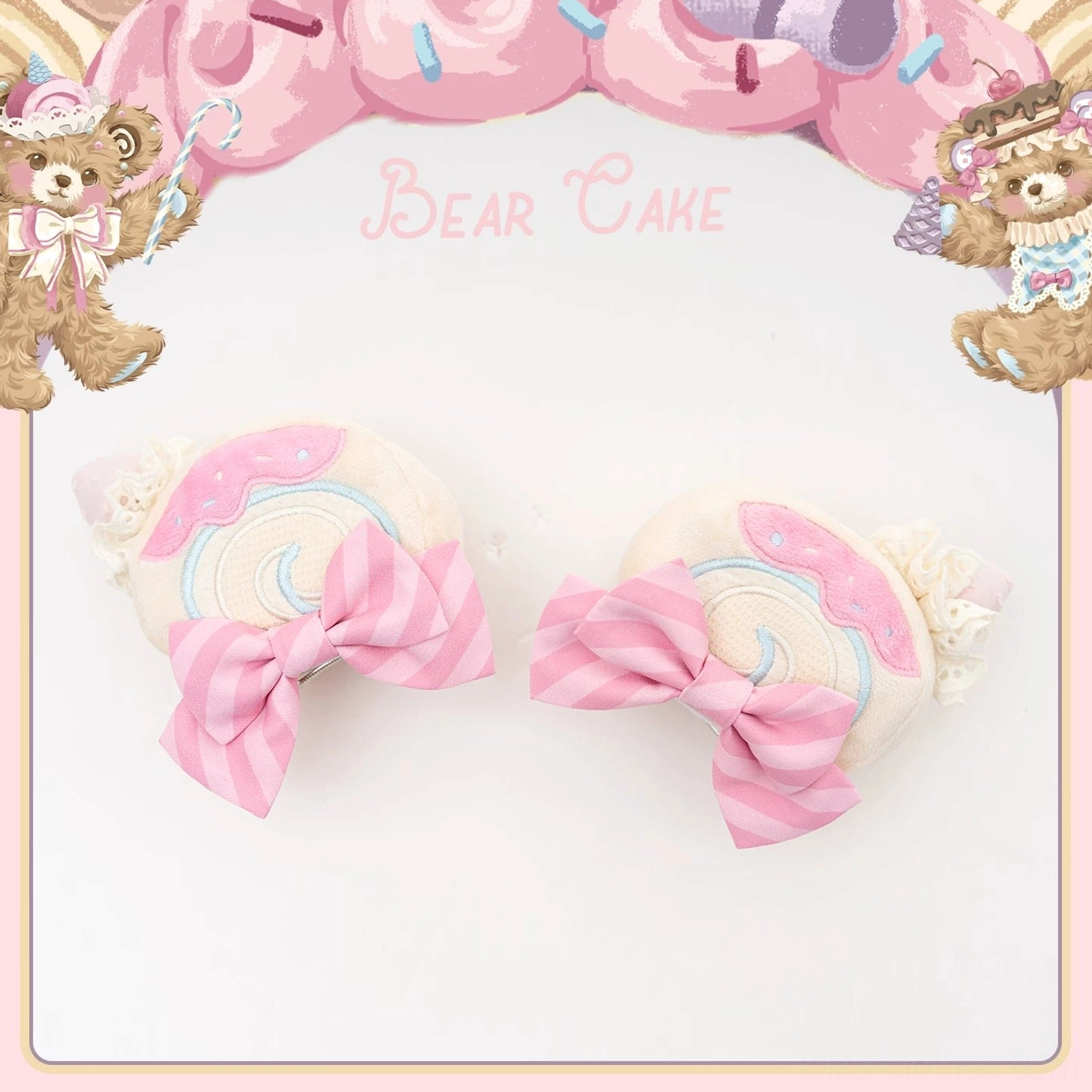 Bear and Dessert motif Sweet Lolita dress care and maintenance guide showing ironing technique, fabric preservation, storage methods and longevity recommendations