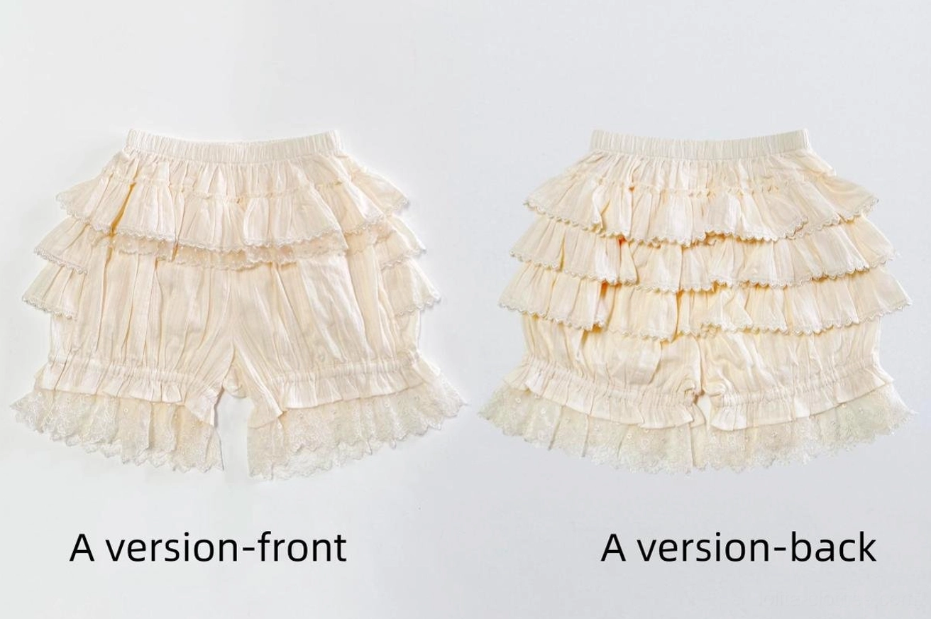 Beige lolita bloomers A version with neutral color versatility for coordinating with any sweet lolita wardrobe piece and personal style expression