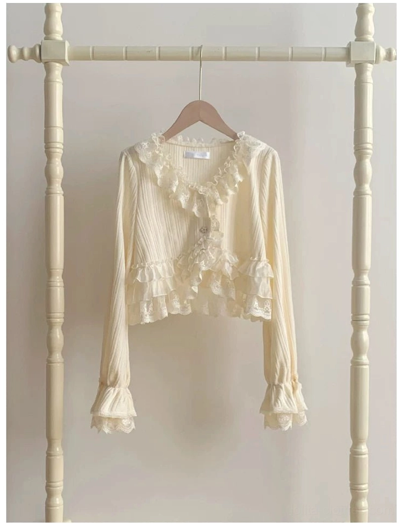 Beige lolita bolero romantic styling option showing soft sophisticated aesthetic ideal for tea parties and garden events with gentle color palette