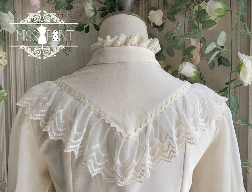 Beige mutton sleeve lolita blouse professional product display form
