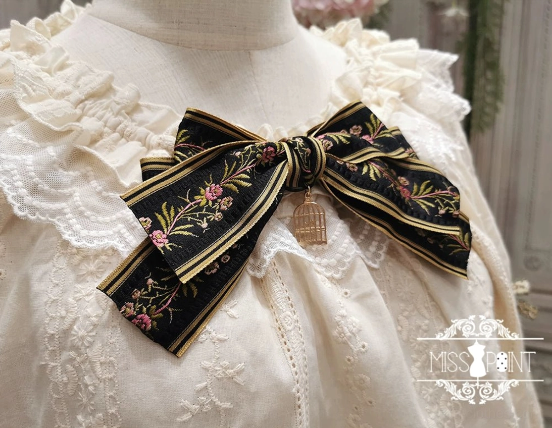 Birdcage 2-in-1 brooch black country lolita accessory design statement piece vintage aesthetic