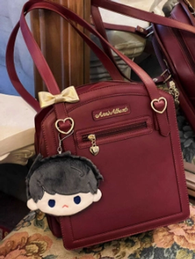 Black gothic lolita checkered itabag anime card display essential dark dramatic coordinate contrast structured