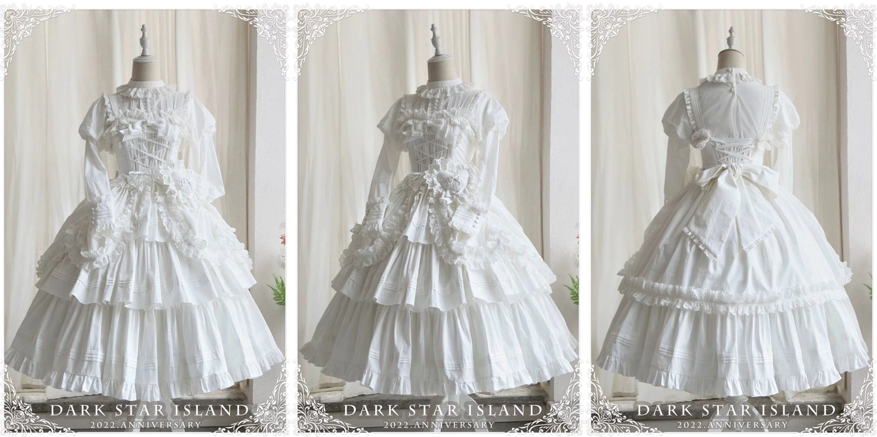 Three-quarter side view of black Gothic Lolita JSK on mannequin displaying slim waist cut, adjustable shoulder straps, and smooth black satin fabric