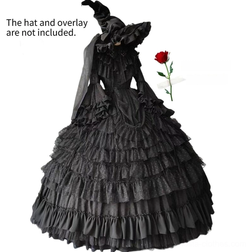 Black Gothic Wedding Lolita OP Dress alternative styling and wear demonstration for everyday lolita fashion and event coordination
