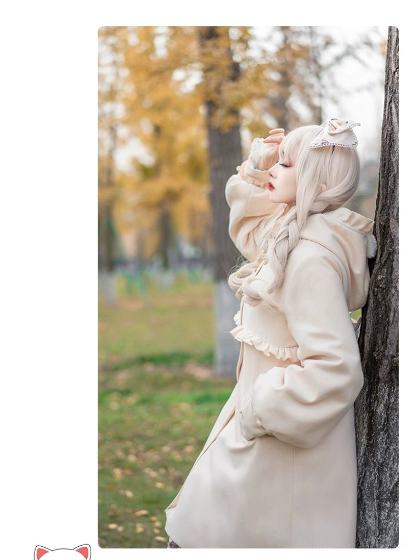 Black lolita winter coat versatile timeless color option coordinate flexibility gothic lolita crossover styling