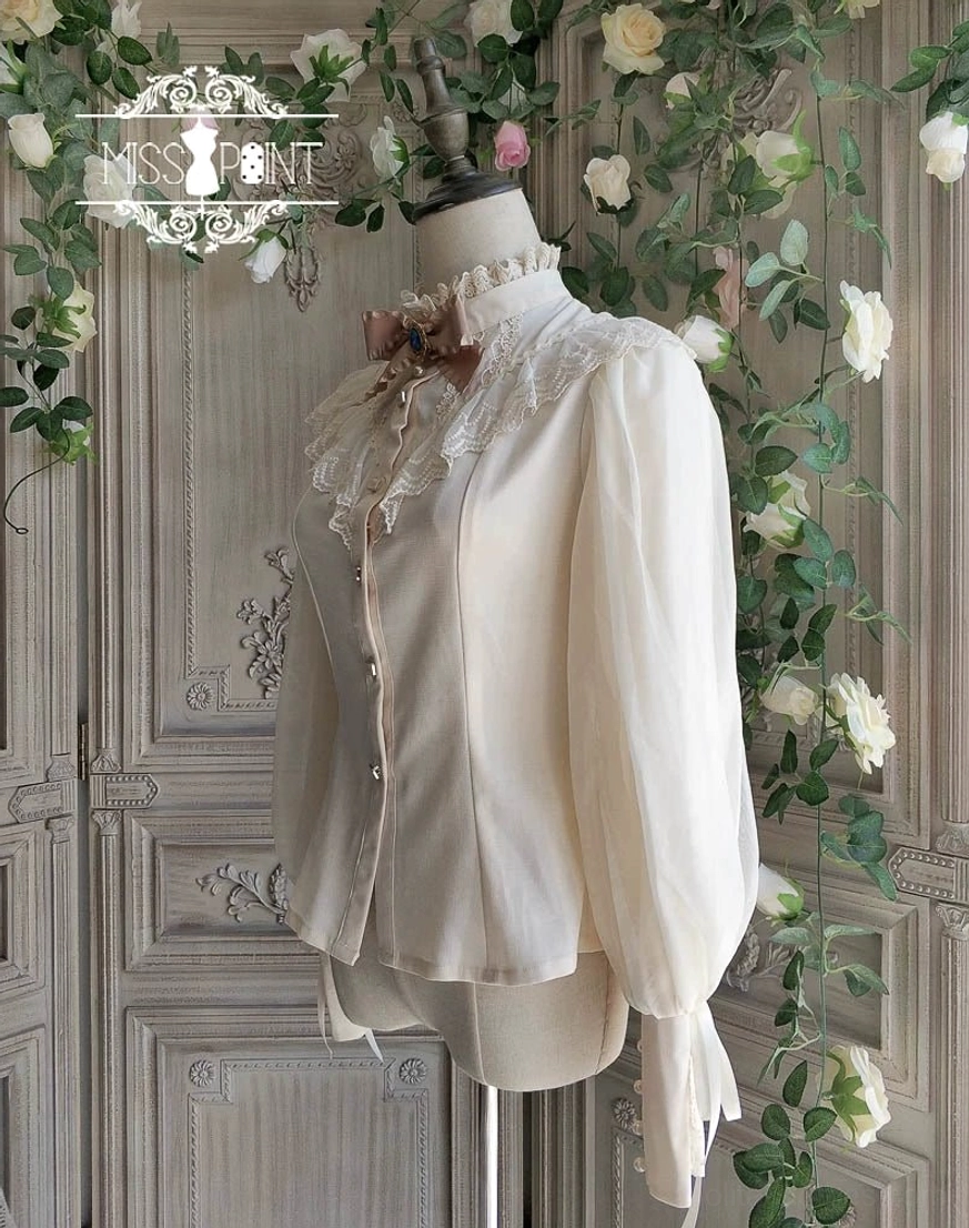 Black vintage lolita blouse handmade bow tie coordinate styling