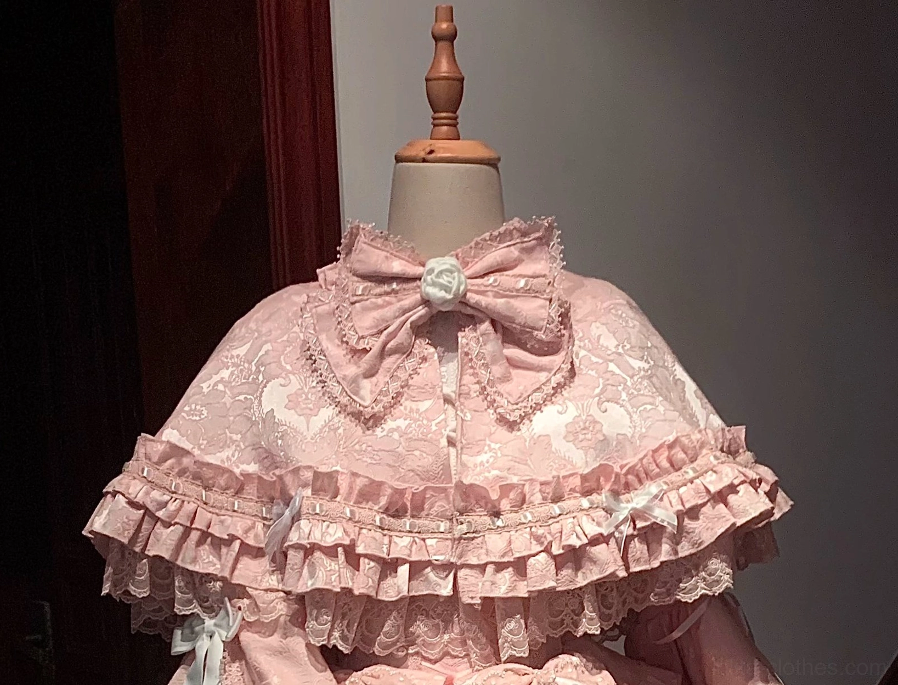 Black white cotton princess sleeves lolita cape bonnet accessory matching option