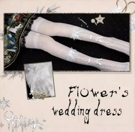 Bleached version 2.0 velvet lolita pantyhose premium sheer construction lace details elegant lolita fashion legwear styling