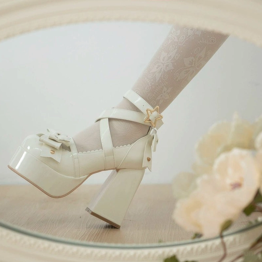 Block heel structure stable all-day wearable lolita aesthetic reinforced ankle strap secure fit