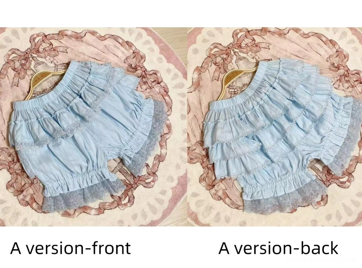 Blue lolita bloomers A version offering cool-tone option for sweet lolita fashion lovers seeking unique color choices for coordinate creation