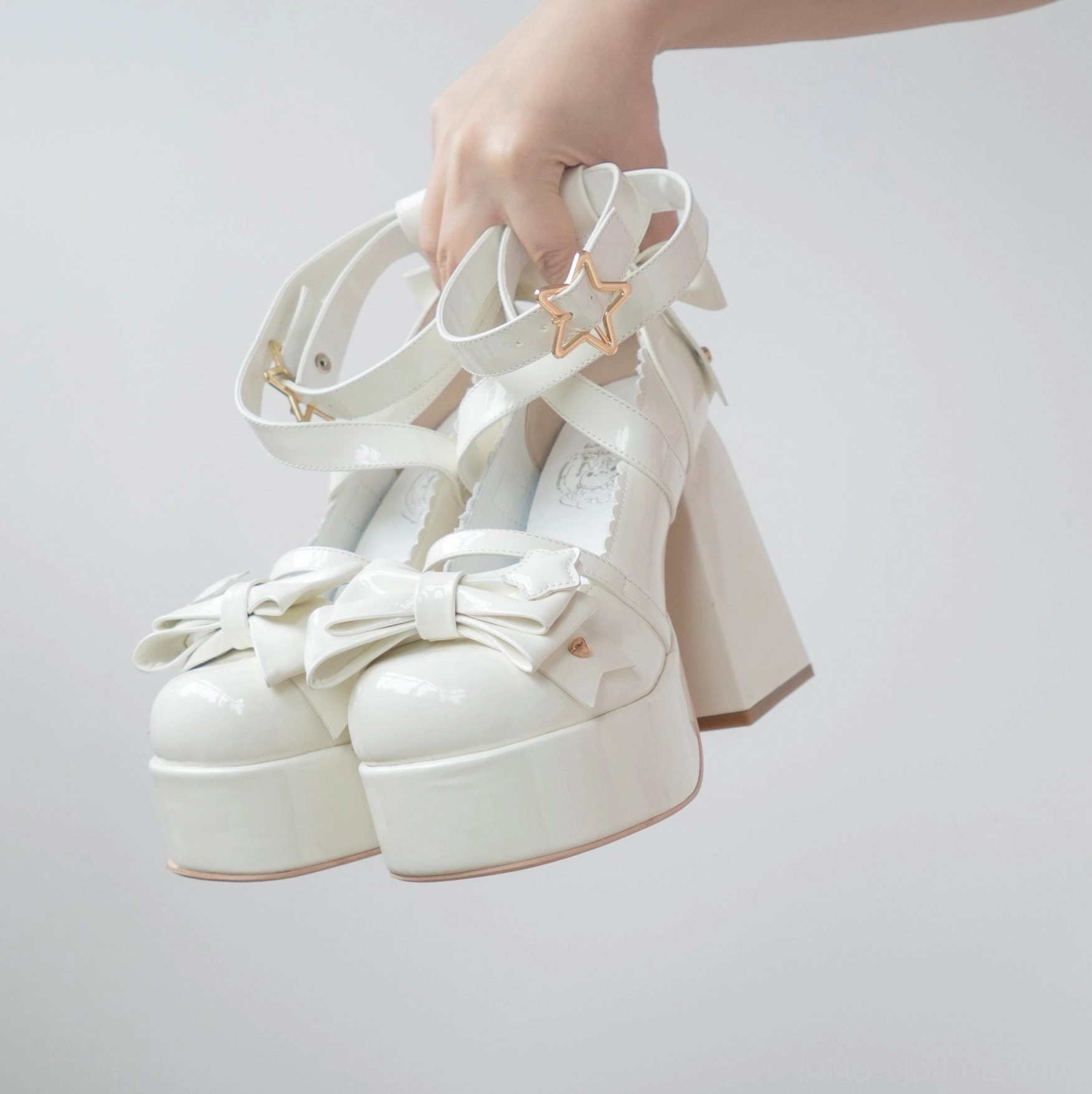 Patent blue lolita heels sailor lolita aesthetic versatile jewel tone classic gothic sweet bridges