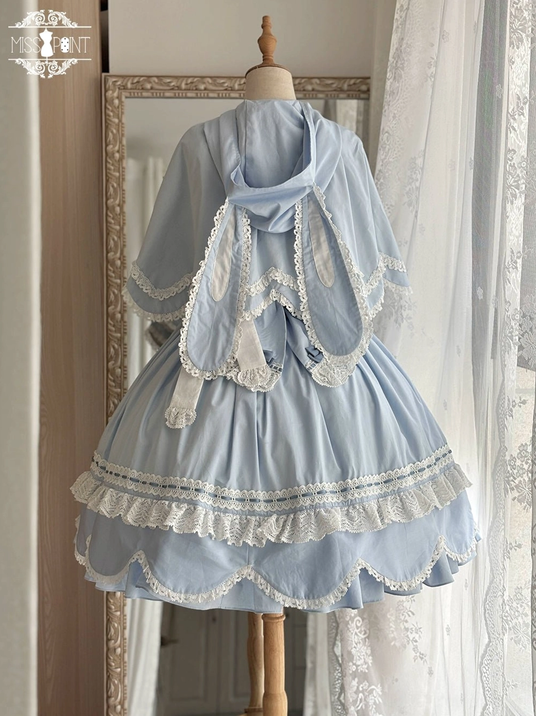 Blue petal rabbit ear lolita cape color option versatile sophisticated lolita fashion layering piece
