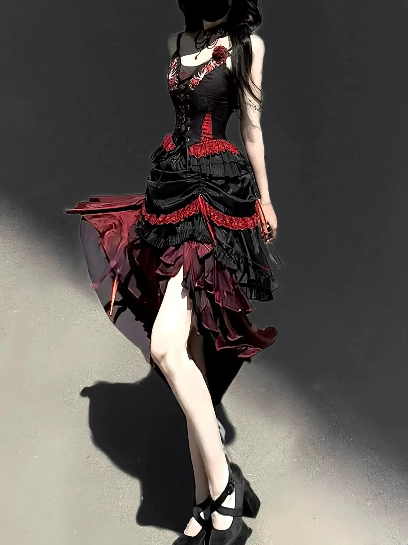 Bone Rot Bloom gothic lolita model styled look complete outfit accessories alternative fashion