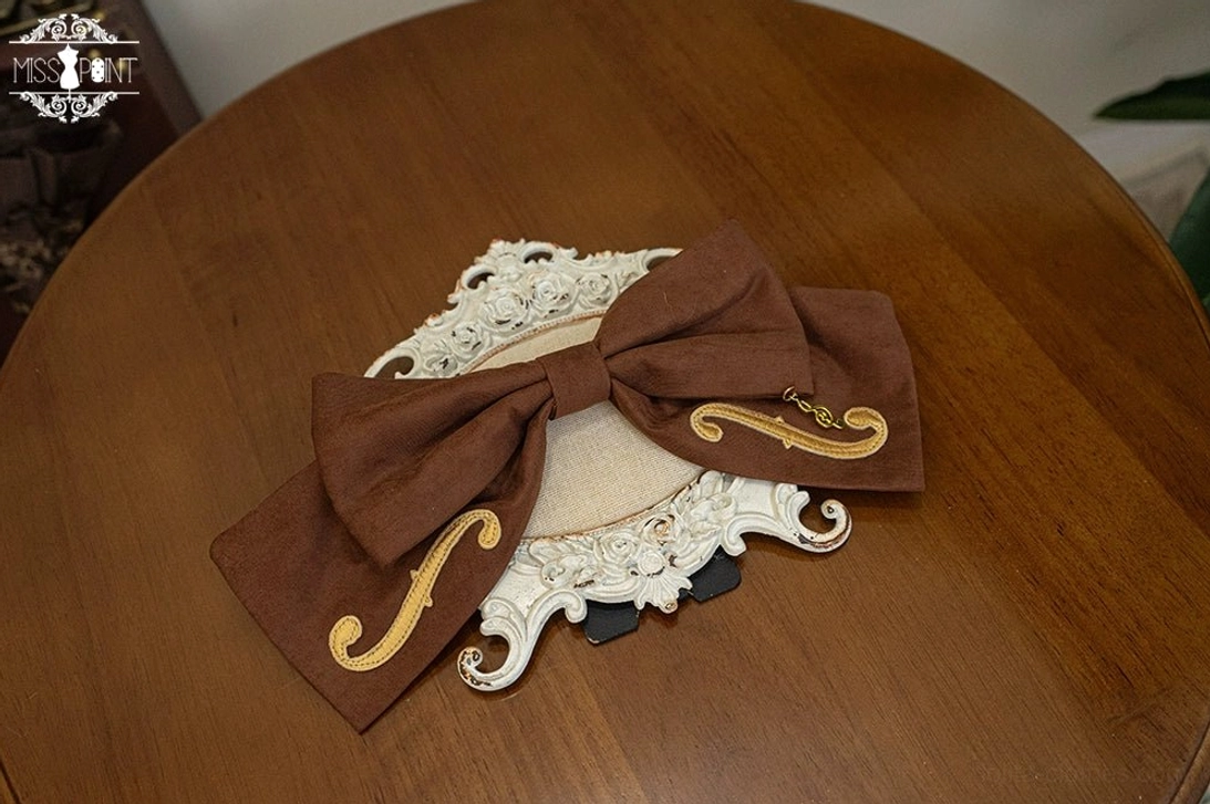 Brown lolita handkerchief accessory retro human badge inlay vintage style pocket square product photography