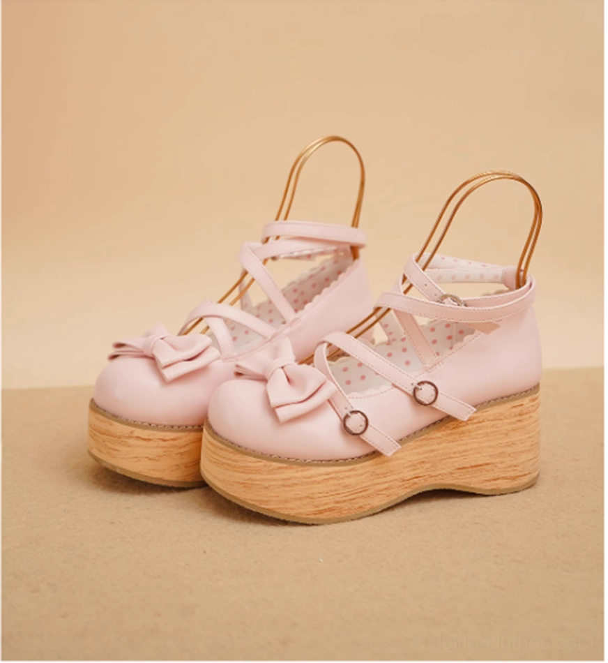 Brown sweet lolita platform Mary Jane shoes warm earthy aesthetic coordination inspiration