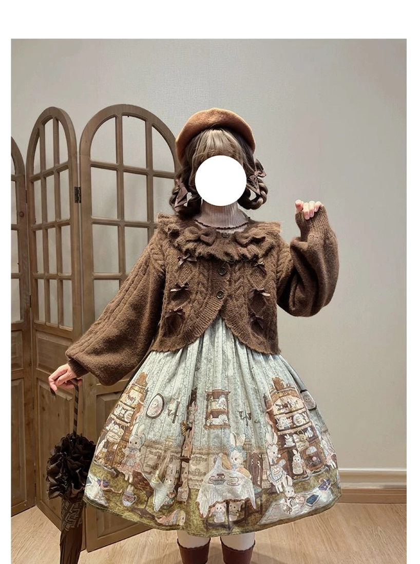 Burgundy Red Ruffle Cardigan Lolita Detachable Bow Feature Fashion Photography Styling Ideas