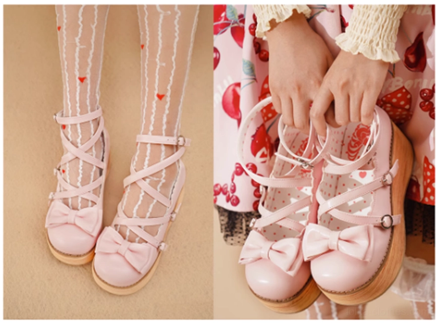 Burgundy sweet lolita platform Mary Jane shoes sophistication and elegance in classic colorway
