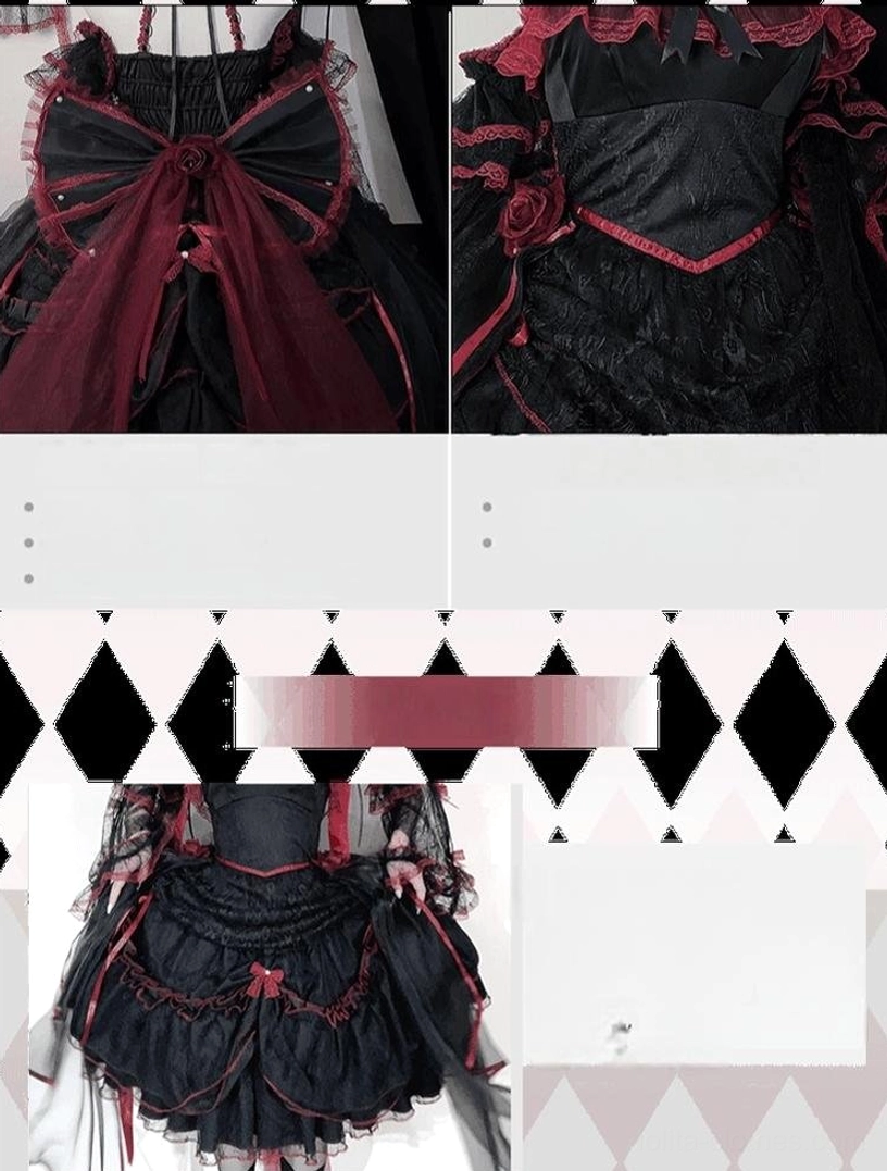 Gothic Lolita JSK Dress Layering Options - Long Sleeves Victorian Style Coordination