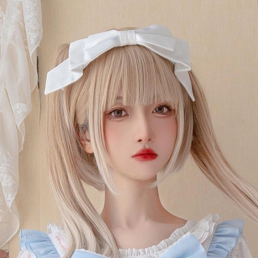 Cat-eared girl lolita KC headband playful color sweet aesthetic