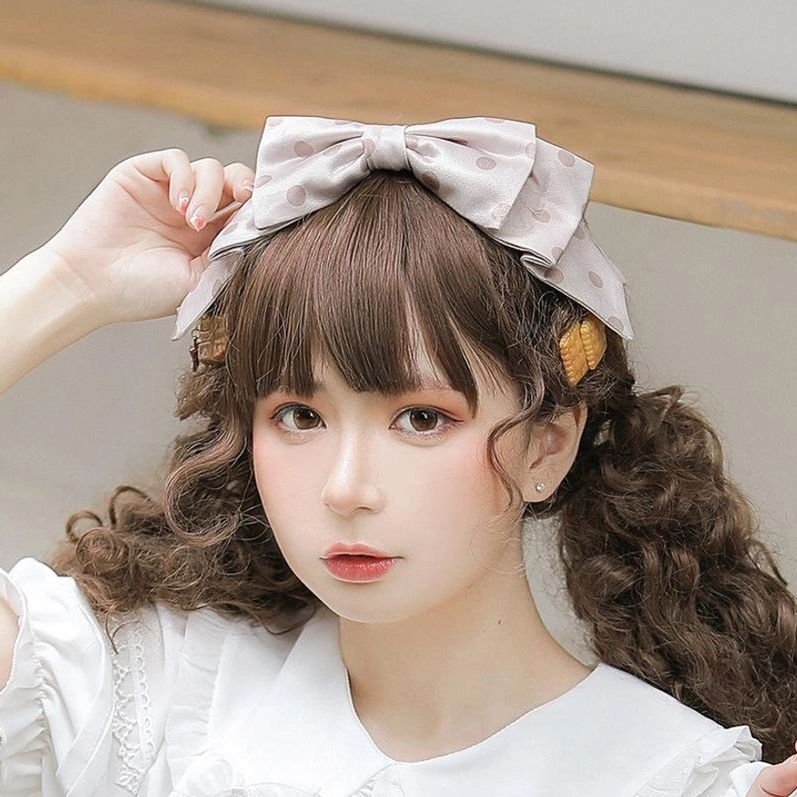 Chocolate garlands lolita KC headband rich brown color selection