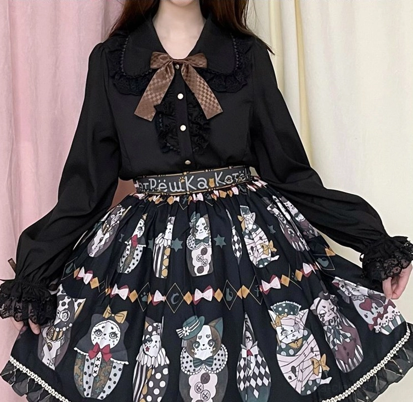Chocolate Heart Lolita long-sleeve blouse care instructions and maintenance tips for polyester fabric preservation