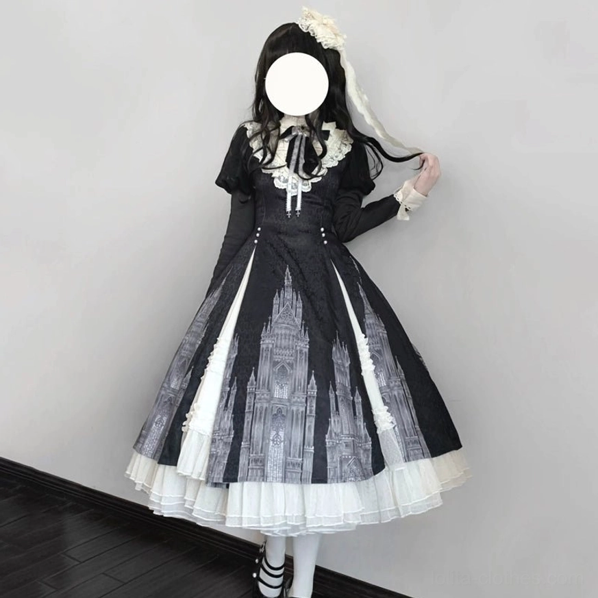 Church Bell gothic lolita OP dress care and maintenance guide showing hand washing, drying, storage, and pressing recommendations for longevity