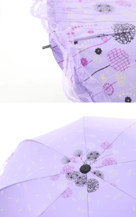 Classic lolita coordinate featuring complementary colors and styling with ruffled lace parasol as accessory