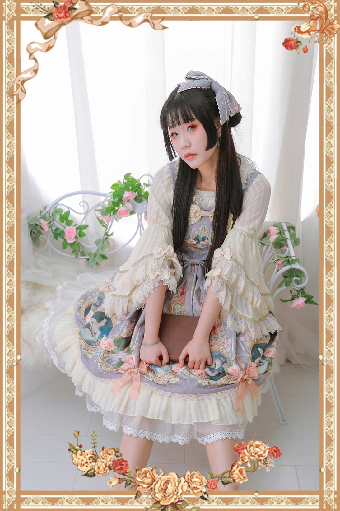 Classic lolita vintage portrait jumperskirt care instructions washing drying storage maintenance preservation tips
