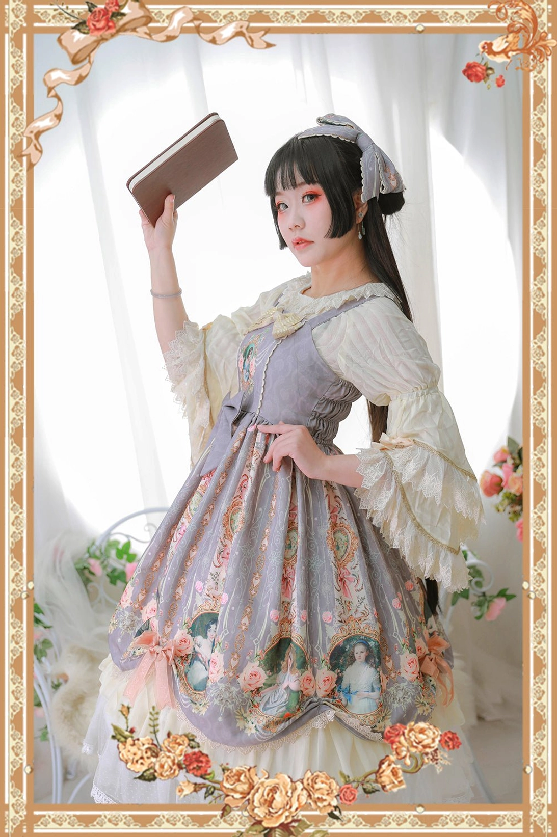 Classic lolita jumper skirt size chart measurements guide S M L bust waist length recommendations fit
