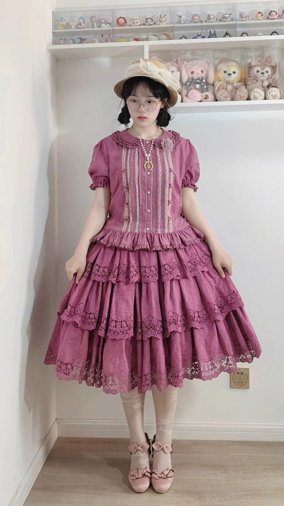 Classic lolita tiered embroidered skirt coordinate inspiration styling multiple color options
