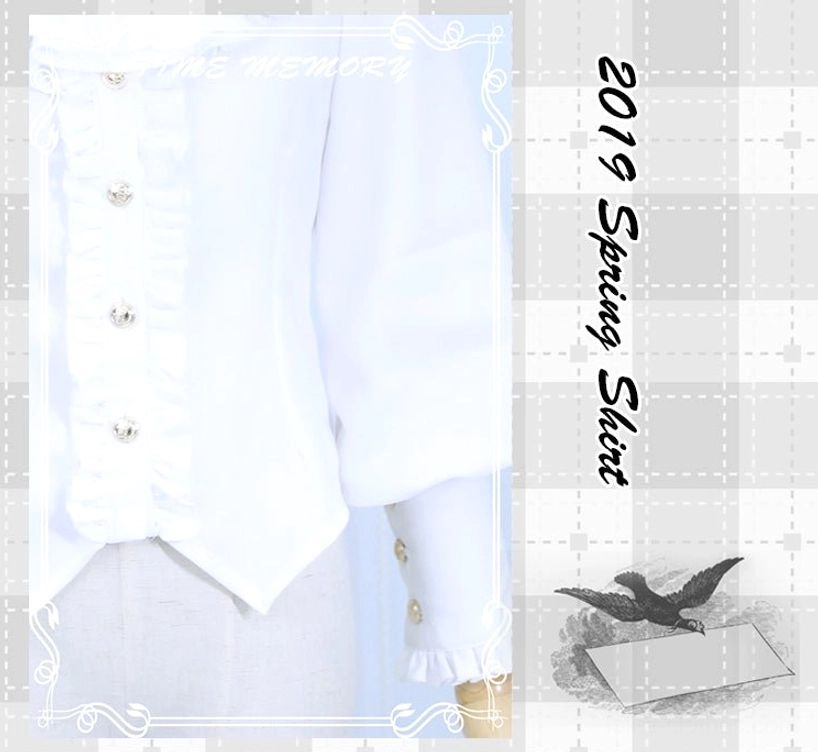 Color swatches showing all available Lolita blouse options black white navy burgundy ivory colors