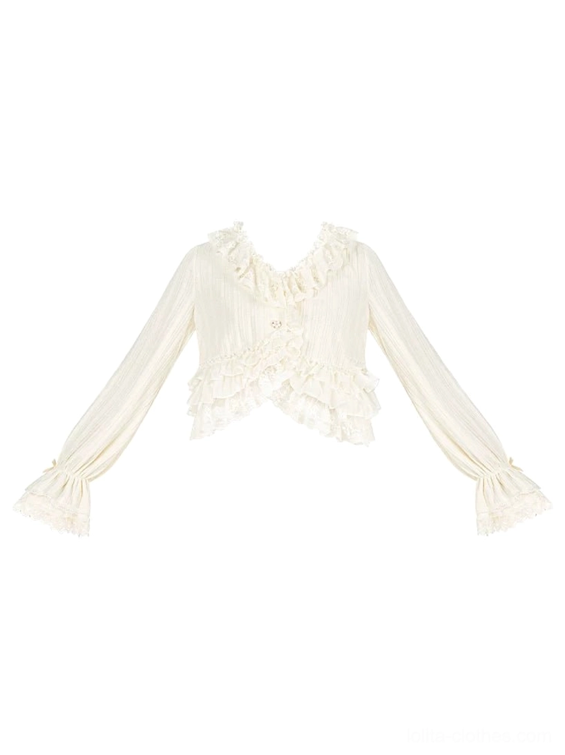 Complete beige lolita coordinate featuring bolero with jumperskirt ensemble, polished styling for aristocratic and vintage-inspired lolita aesthetics