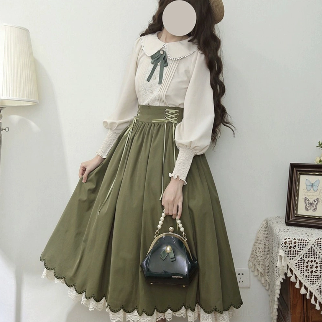 Countess's Autumn Travel vintage lolita petal skirt size chart waist circumference length hem measurements S M L XL