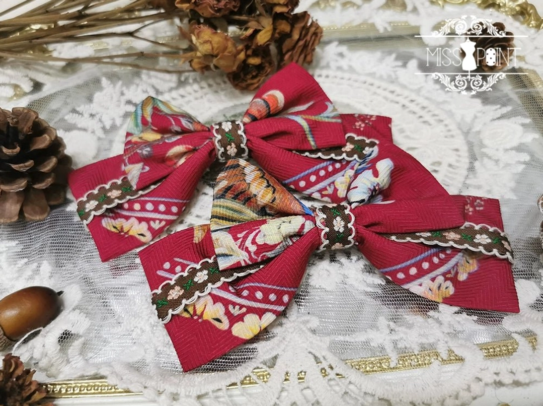 Country lolita coordinate complete outfit accessories headscarf brooch clip styling example