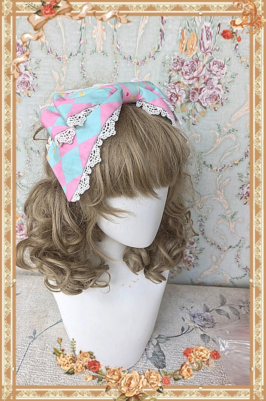 Cream meow sweet lolita jumper skirt color options showcase displaying pink, mint blue, dark brown, and coffee colorway variations side by side
