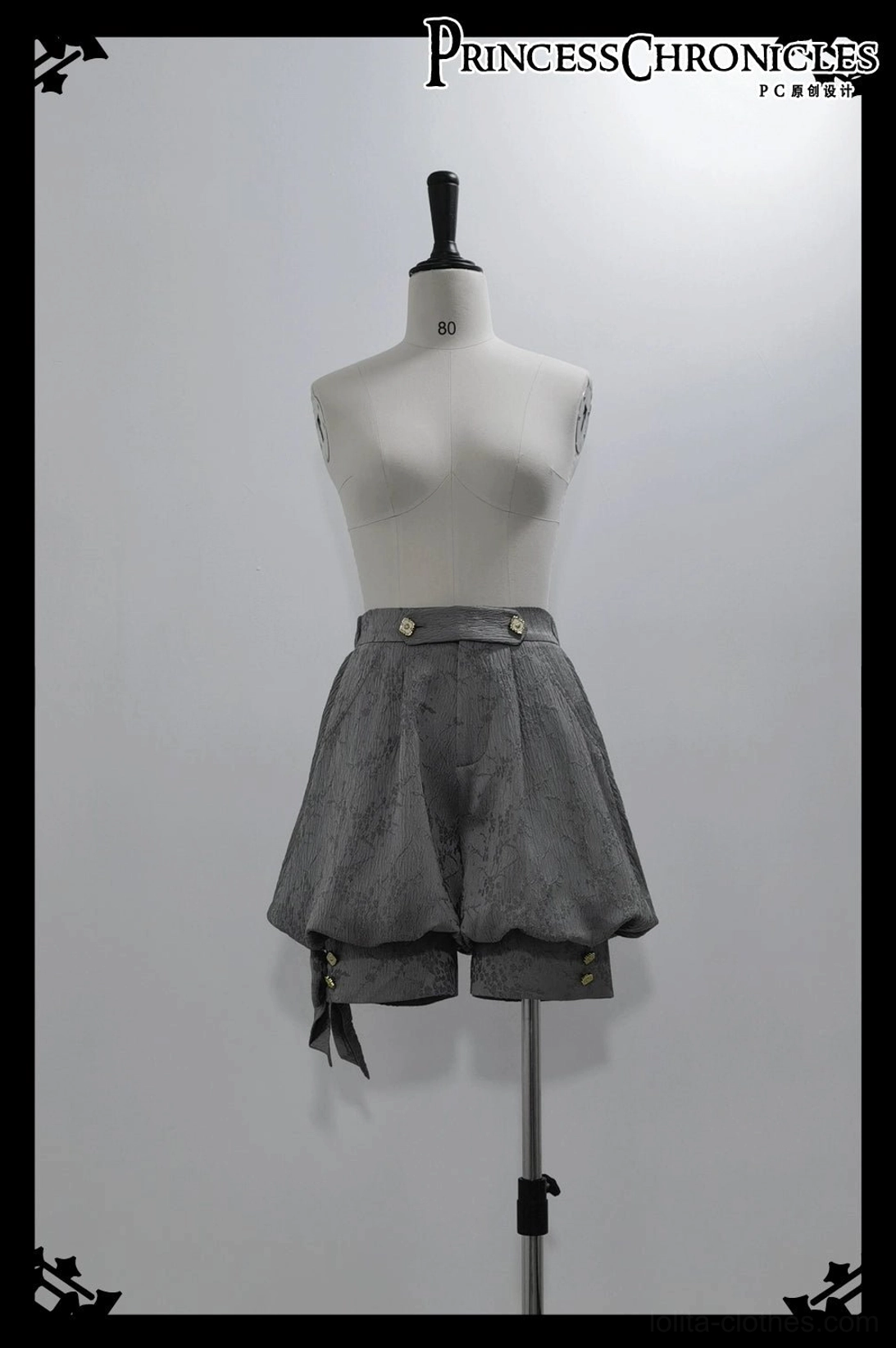 Cropped tailored shorts with bow detail rabbit ear ouji lolita coordinate component sizing option