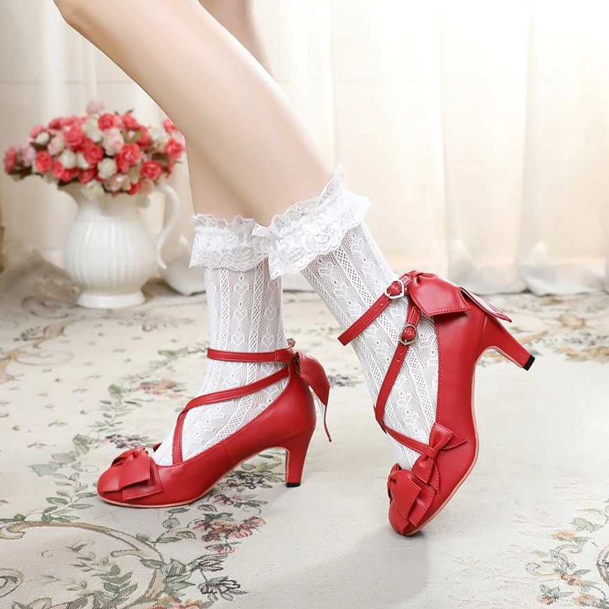 Sweet Lolita cross-strap Mary Jane heels international delivery and customs consideration highlights