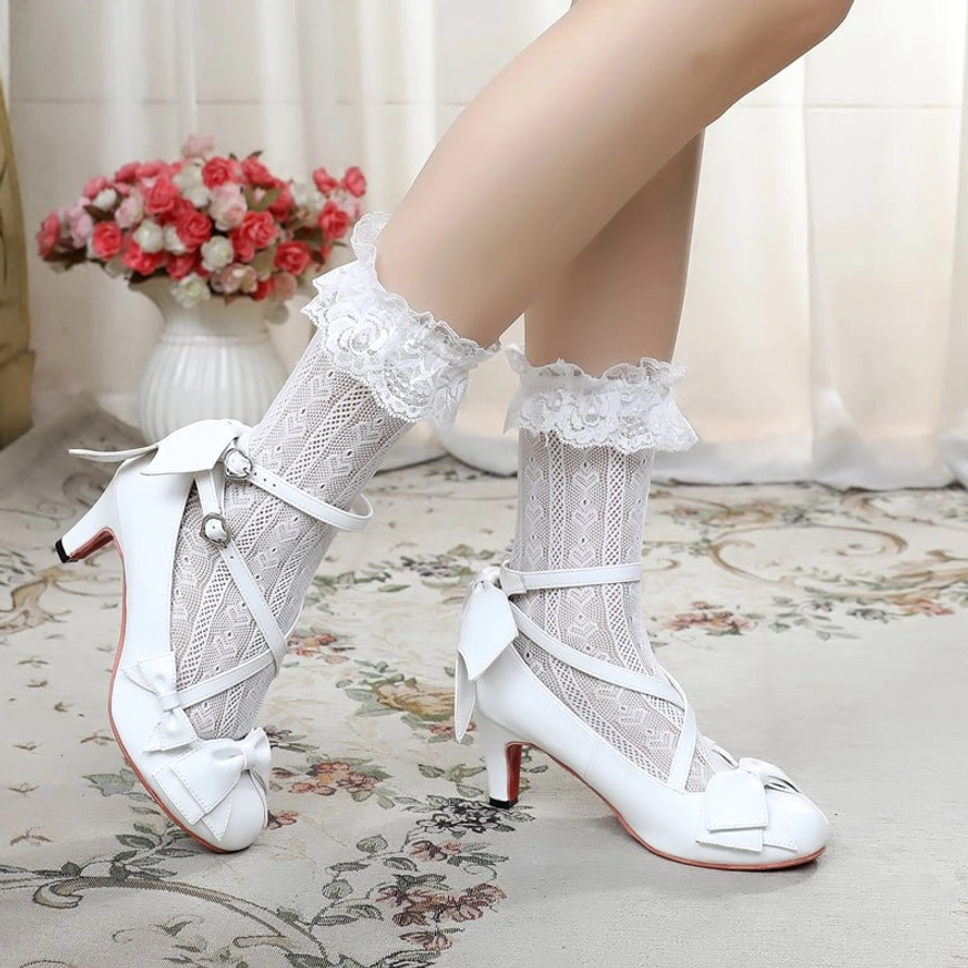 Sweet Lolita cross-strap Mary Jane heels tea party event wear styling and aesthetic coordination