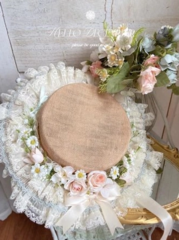 Daisy Poetry lolita lace accent detail close up delicate lace panels sheer overlay white cream fabric vintage aesthetic